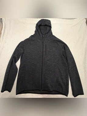 XXL Uniqlo Charcoal Hooded Full-Zip Sweater